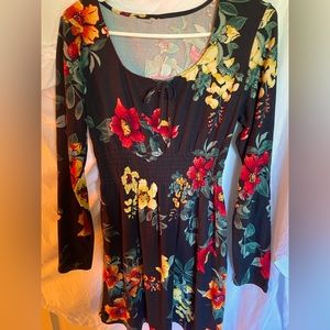 Black floral dress